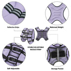 APEXUP 15lbs Weighted Vest Men Women, Weight Vest for Women Workout Equipment for Strength Training Running (Pastel Purple)
