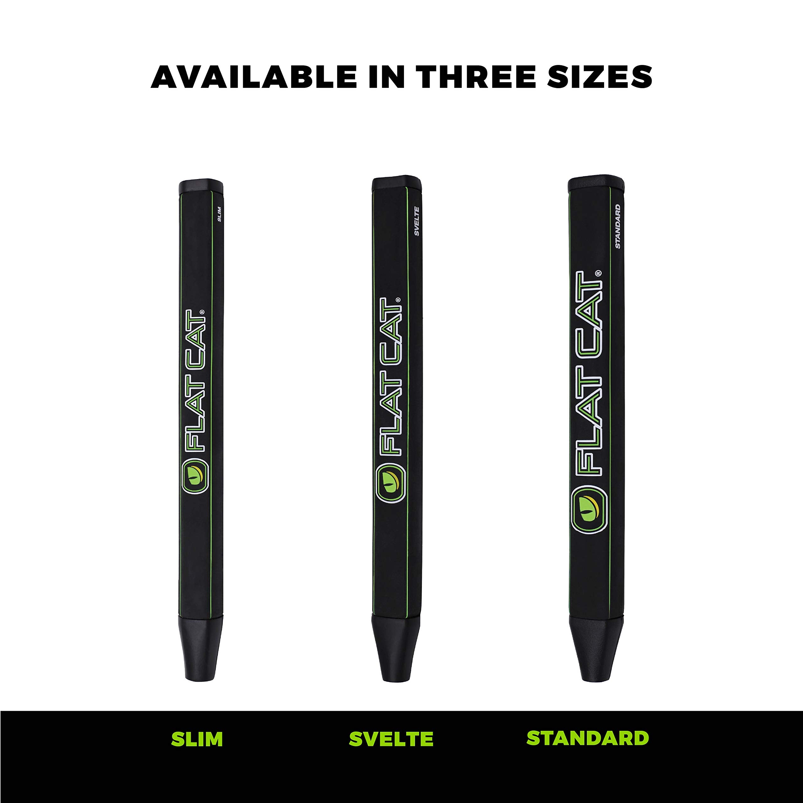 Flat Cat Tak Putter Grip Standard 8727, Slightly Oversized Rubber Non-Tapered Golf Grip, Flat Sides Put The Feeling Of A Square