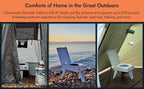 Cleanwaste Go Anywhere Portable Folding Toilet - Plus Bonus Original Wag Bag Kit - Camping, Travel, Medical, Emergency