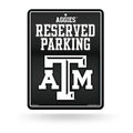 Rico Industries NCAA Texas A&M Aggies Metal Parking Sign 8.5 x 11 Carbon Fiber Metal Parking Sign - Great for Man Cave, Bed Room