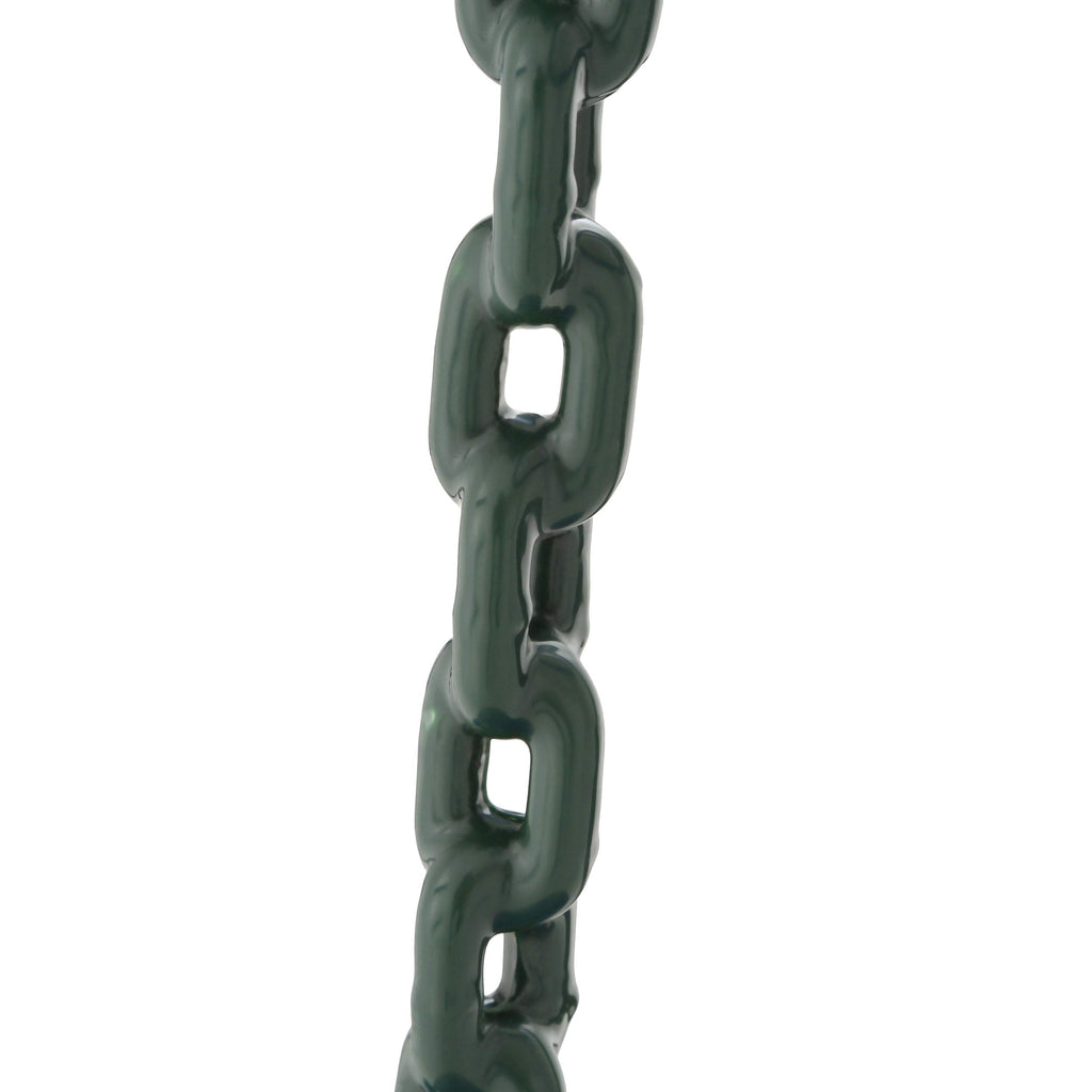 Gorilla Playsets 04-0006-G/G 17'' Trapeze Bar Assembly With Rings - Green Bar, Rings, 36.5'' Plastisol Coated Chains