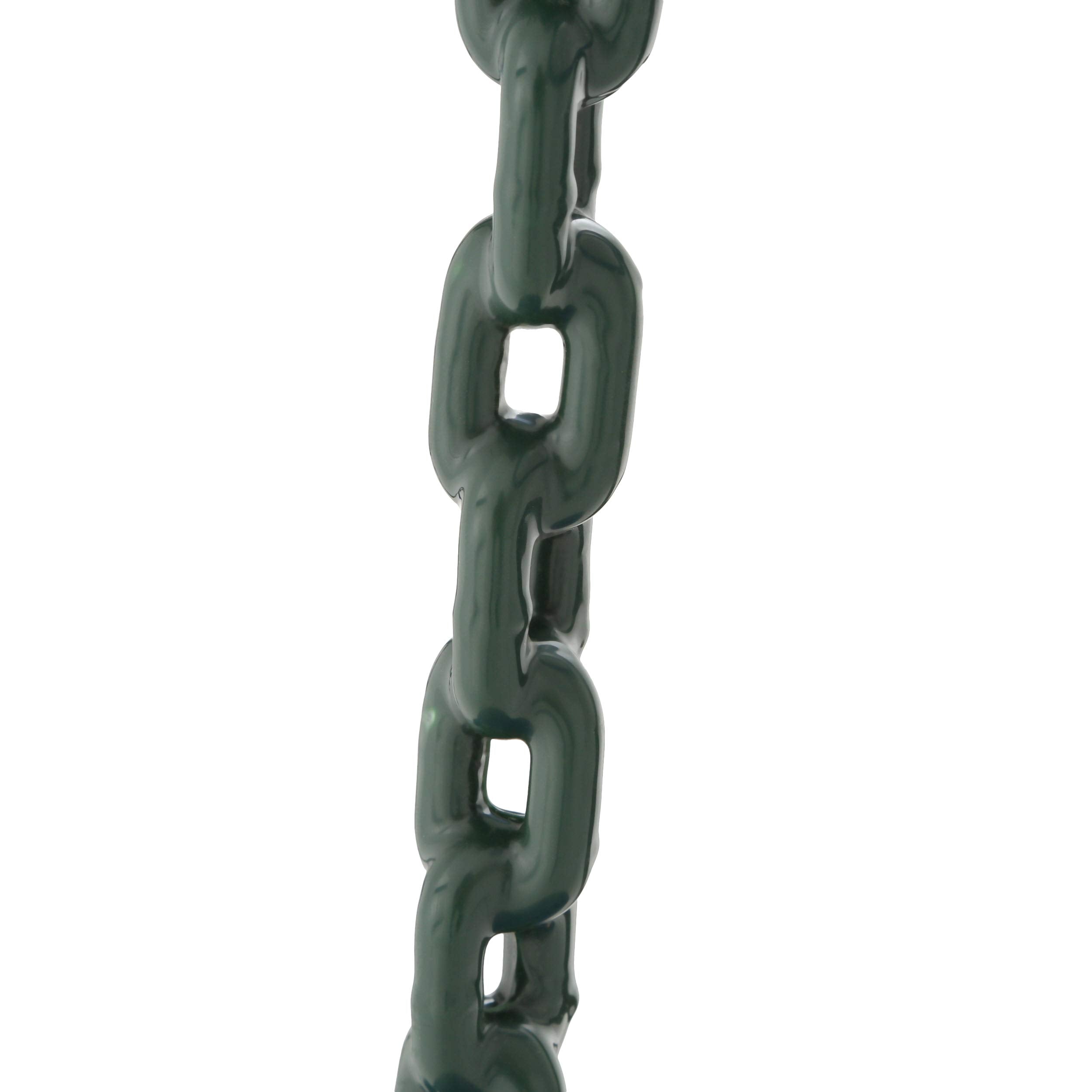 Gorilla Playsets 04-0006-G/G 17'' Trapeze Bar Assembly With Rings - Green Bar, Rings, 36.5'' Plastisol Coated Chains