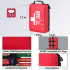 ?2023 Upgrade?Compact First Aid Kits,Portable First Aid Kit With Labelled Compartments Molle System Medical Kit For Car, Hiking,