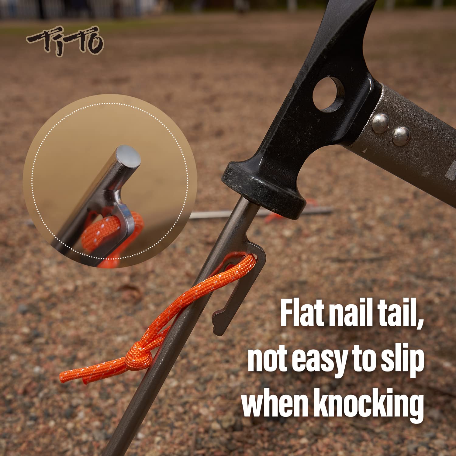 Tito Titanium Tent Pegs Stakes Lightweight Snowfield Grassland Heavy Duty Tent Nails For Outdoor Camping Hiking And Plant Suppor