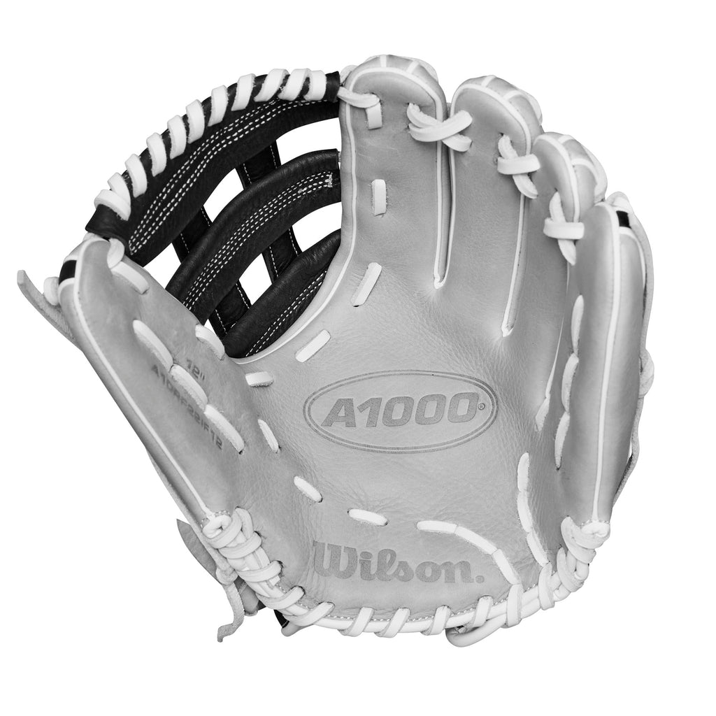 Wilson 2024 A1000 If12 12    Infield Fastpitch Softball Glove - Silver/Black/White, Right Hand Throw