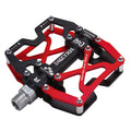 MZYRH Mountain Bike Pedals, Ultra Strong Colorful CNC Machined 9/16 Cycling Sealed 3 Bearing Pedals (Red Black Black)