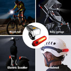 KUNHE 40 Pack USB-C Rechargeable Bike Lights for Night Riding Men Women & Kids 3 Lights Modes Used as a Safety Indicator Light f