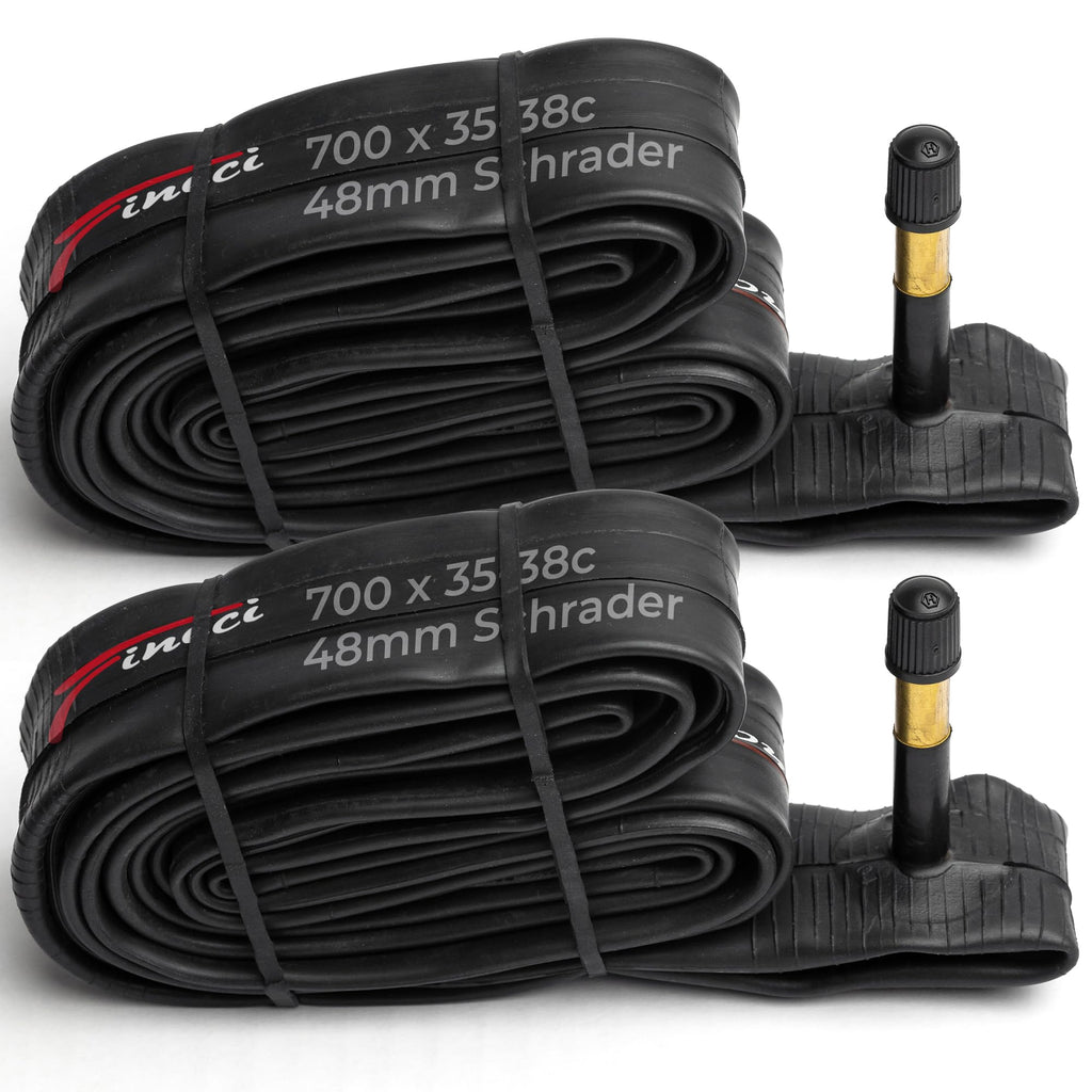 Fincci Bike Inner Tube 700X35C / 32C / 38C - Schrader Valve Inner Tubes 48Mm For Cycle Bicycle Bike Tire - Pack Of 2