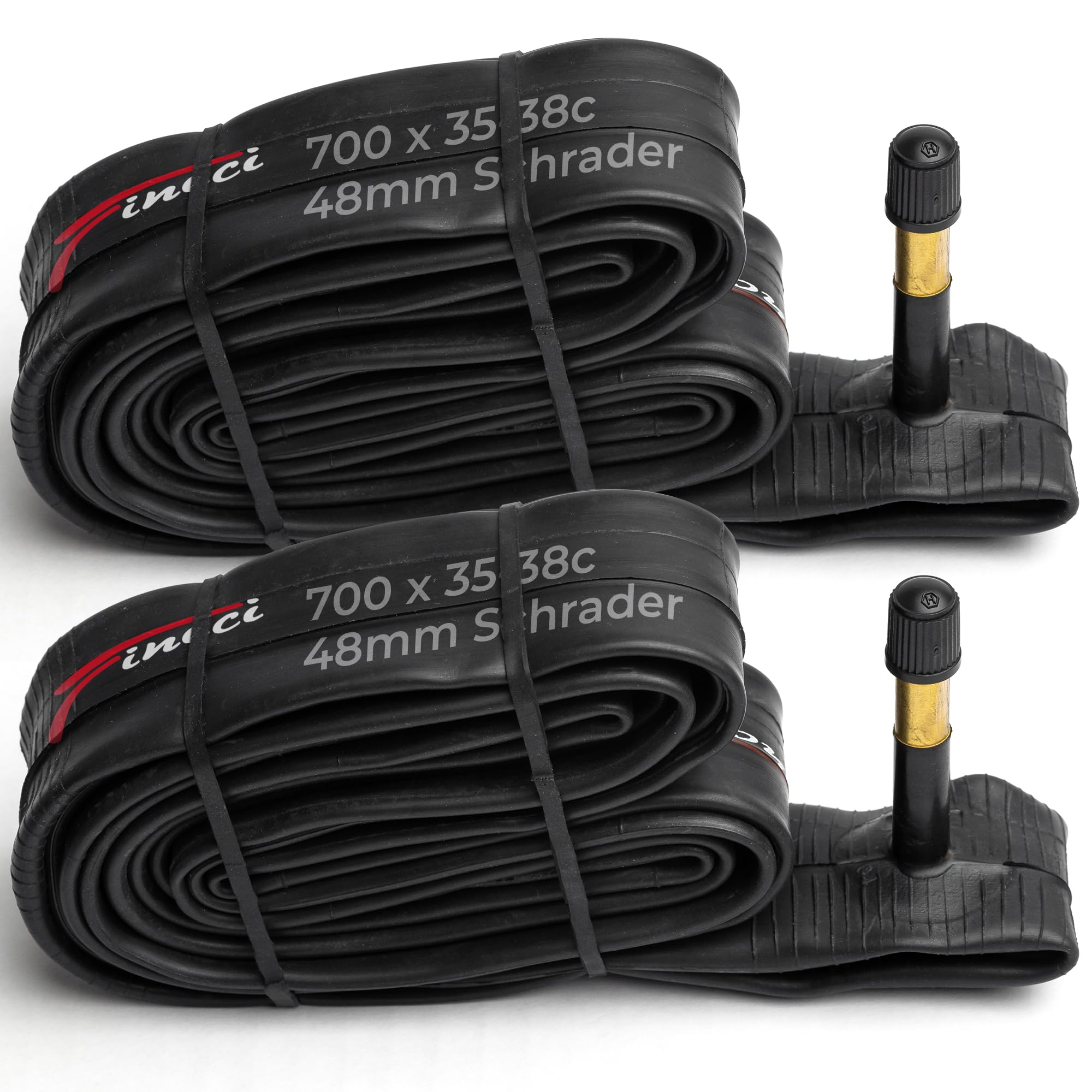 Fincci Bike Inner Tube 700X35C / 32C / 38C - Schrader Valve Inner Tubes 48Mm For Cycle Bicycle Bike Tire - Pack Of 2