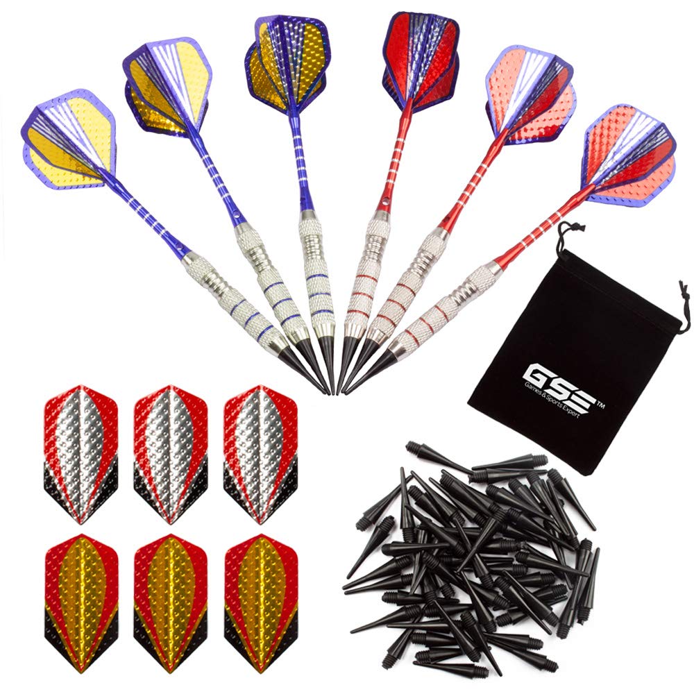 Gse Games & Sports Expert Soft Tip Darts For Electronic Dart Board. 60 Of Free Dart Tips & Storage Bag Included (Professional - 