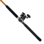 Ugly Stik Bigwater Casting Fishing Rod & Penn Rival Level Wind Conventional Reel Combo, Black/Red/Yellow
