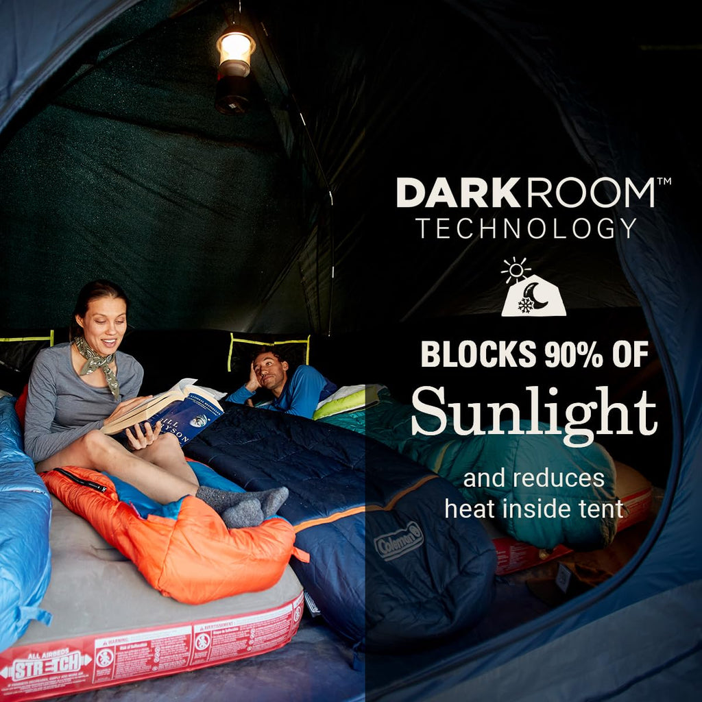 Coleman Skydome 6-Person Screen Room Camping Tent With Dark Room Technology