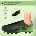 Stealth Firm Ground Soccer Shoes -Black/Green - Vizari Sports