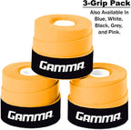 Gamma Sports Supreme Overgrip For Tennis, Pickleball, Squash, Badminton, And Racquetball Racquets, 3-Pack, Orange