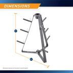 Marcy Plate Tree For Standard Size Weight Plates/Storage Rack For Exercise Weights Pt-36 Dark Grey, 34.00 X 9.00 X 4.00''
