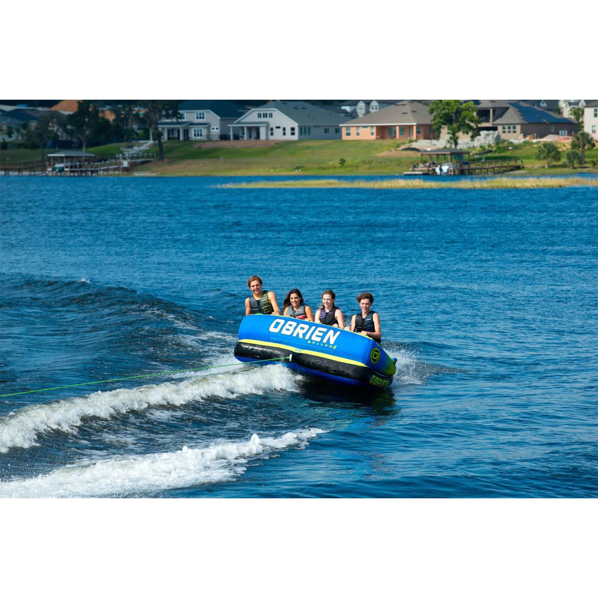 Obrien 2022 Baller Soft Top 4-Person Tube, Green/Black