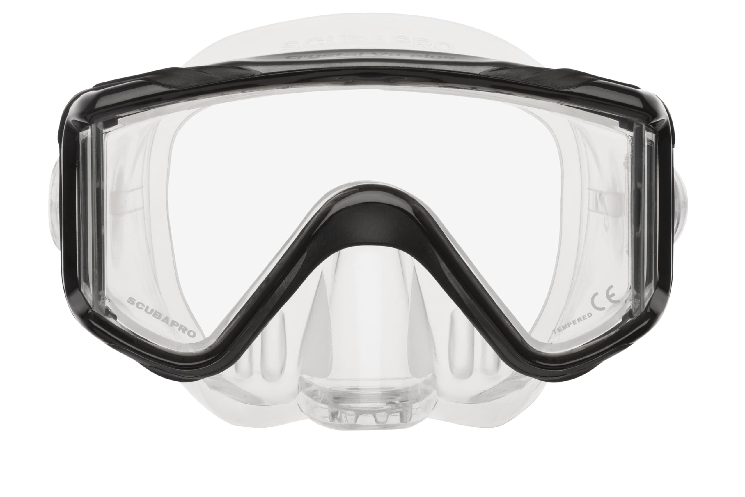 Scubapro Crystal Vu Plus Diving Mask With Purge Valve, Black/Gray