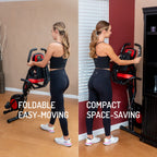 Yyfitt 3-In-1 Folding Exercise Bike, Stationary Bikes For Home With Arm Workout Bands, Indoor Fitness Bike With 16 Levels Magnet