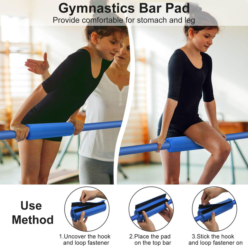 Tepemccu Expandable Gymnastics Bars,Adjustable Height Gymnastic Horizontal Bars,Junior Training Bar Children Folding Training Mo