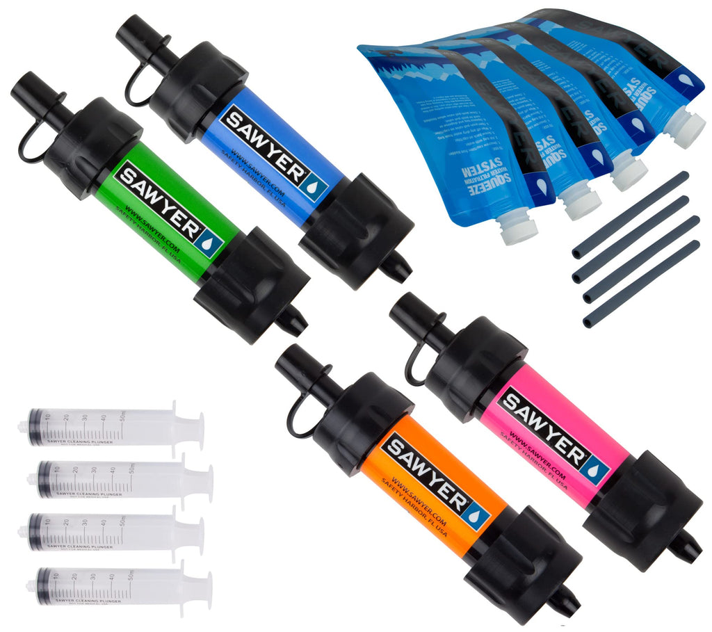 Sawyer Products Sp124 Mini Water Filtration System, Gift 4-Pack, Multi-Color