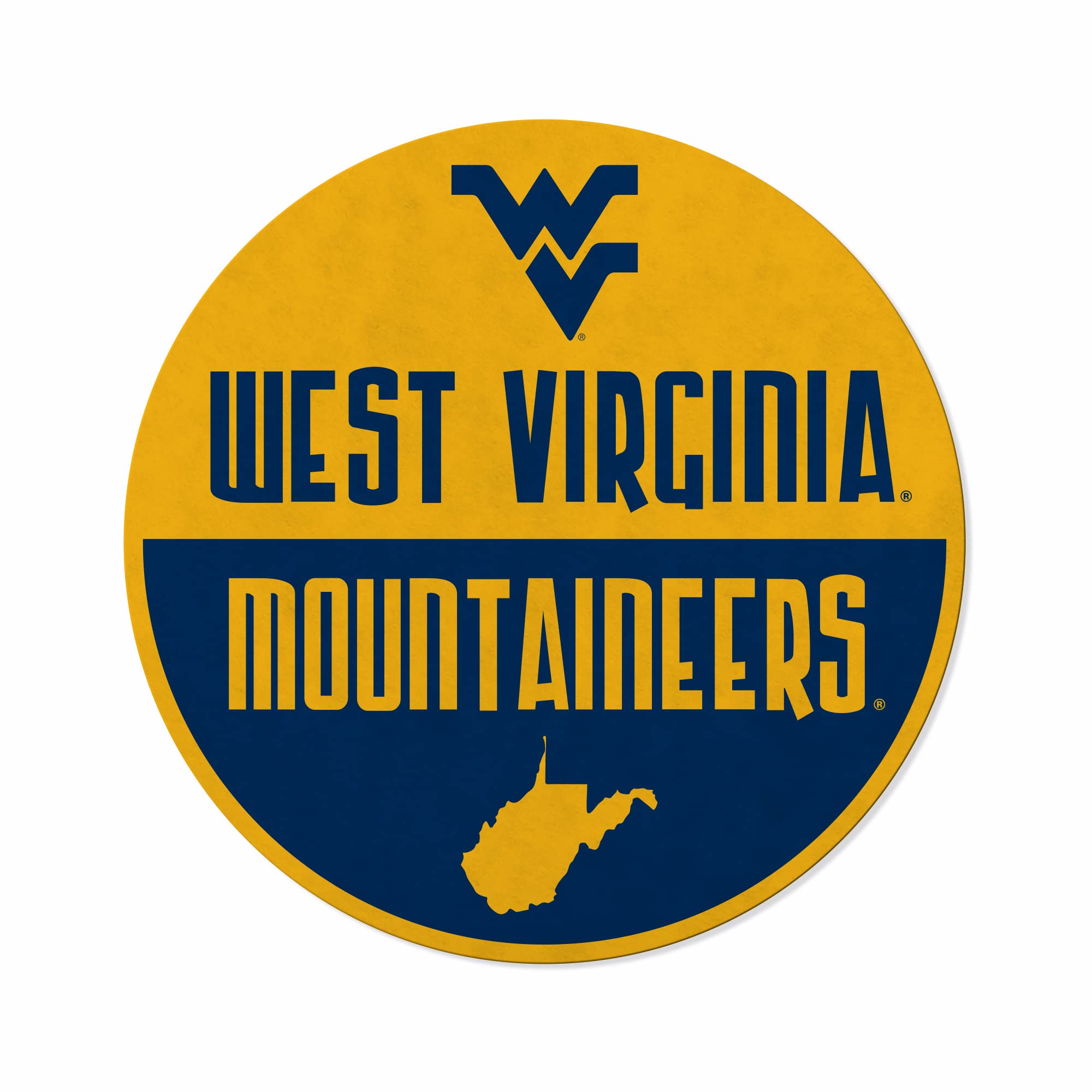 Rico Industries Ncaa West Virginia Mountaineers Classic Shape Cut Pennant - Home And Living Room D  Cor - Soft Felt Ez To Hang