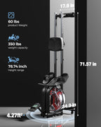 Yosuda Water Rowing Machines With Bluetooth-Water Rowers 350Lbs Weight Capacity For Home Use With Smooth Aluminum Dual Slide Rai