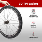 Fincci Marudo 29 X 210 Inch Bike Tire Foldable 52-622 For Mtb Mountain Gravel Hybrid Bike Bicycle