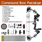 Wuxlisty Youth Compound Bow Set 15-45 Lbs For Teens And Beginner, Package With Archery Hunting Equipment, Max Speed 320Fps, Adju