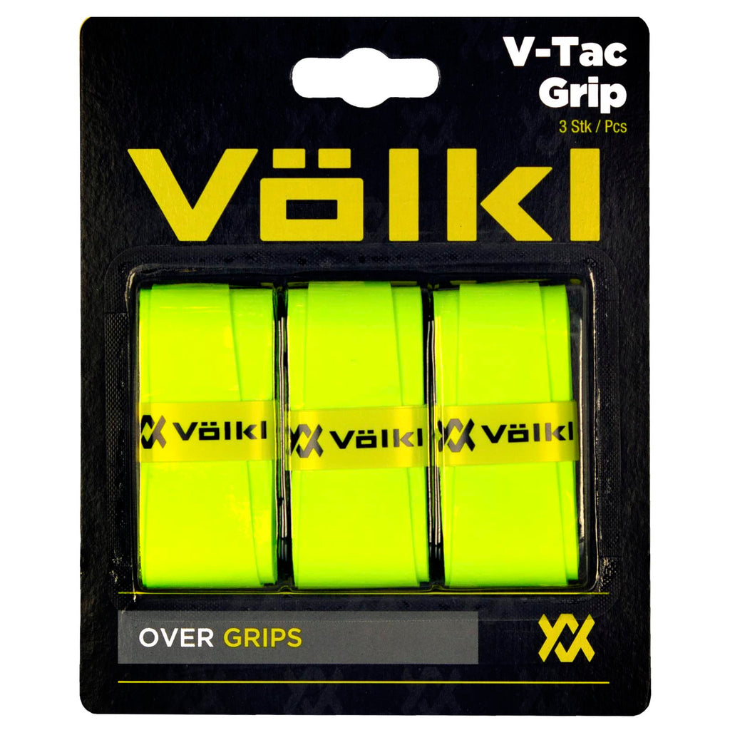 Volkl V-Tac Tennis Overgrip-Pack Of 3 (Neon Yellow)