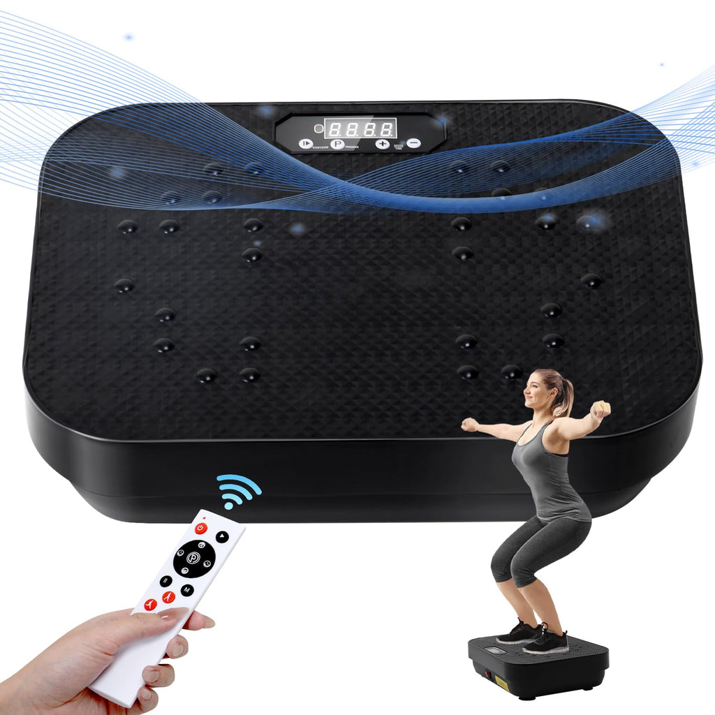 Todo Vibration Plate Exercise Machine Whole Body Vibration Machine With Remote Control For Pain Relief, Lymphatic Drainage, Weig