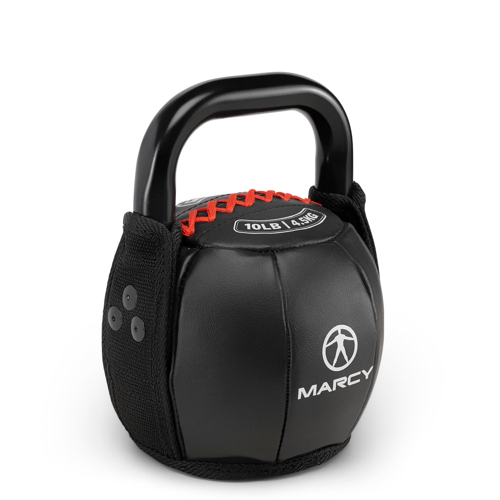 Marcy Soft Kettlebell with Handle for Weightlifting, Conditioning, Strength Training, Core Training for Full Body Workout 10lb S