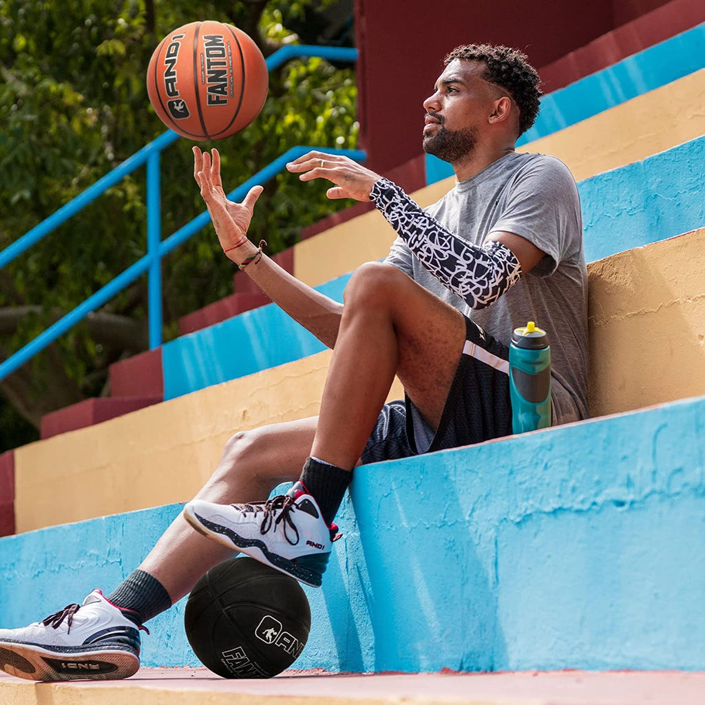 And1 Fantom Rubber Basketball - Official Size Streetball, Made For Indoor And Outdoor Basketball Games - Sold Deflated (Pump Not