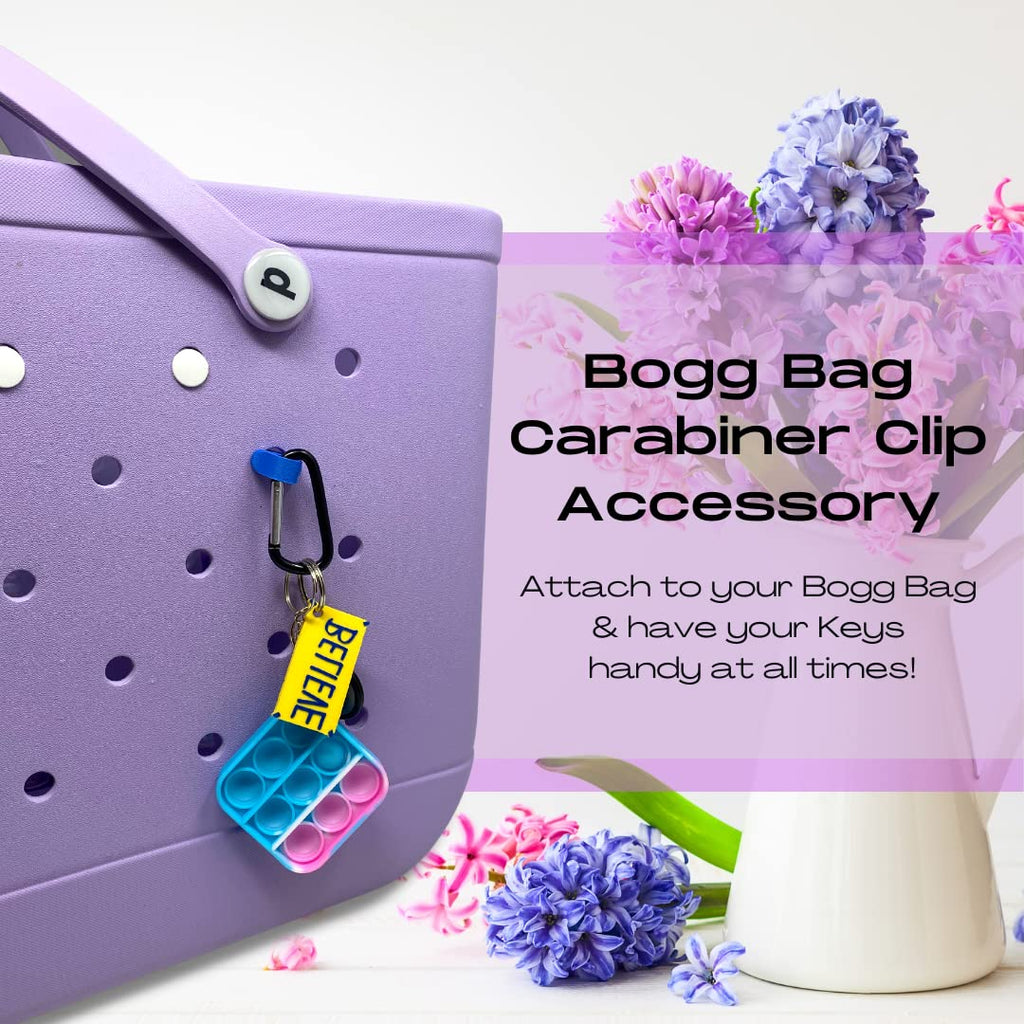 Boglets - Bogg Bag Carabiner Keys Holder Charm Accessory - Secure & Organize Your Keys Or Other Valuables In Your Bogg Bag - Mul