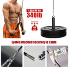 Syl Fitness Cable For Diy Home Garage Gym Cable Pulley System (Black: Type B, 88 In)
