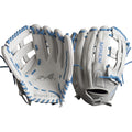 Miken | PRO Series Slowpitch Softball Glove | 13.5 | LHT | White/Columbia Blue
