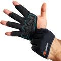 SueStar Partial Weight Lifting Gloves, 3/4 Finger Workout Gloves for Men Women, Full Palm Protection & Silicone Grip Gym for Wei