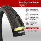 Fincci 700X38C Bike Tire 40-622 With 1Mm Antipuncture Protection For Electric Gravel Road Mtb Mountain Hybrid Bicycle