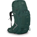 Osprey Aether Plus 70L Mens Backpacking Backpack, Axo Green, S/M