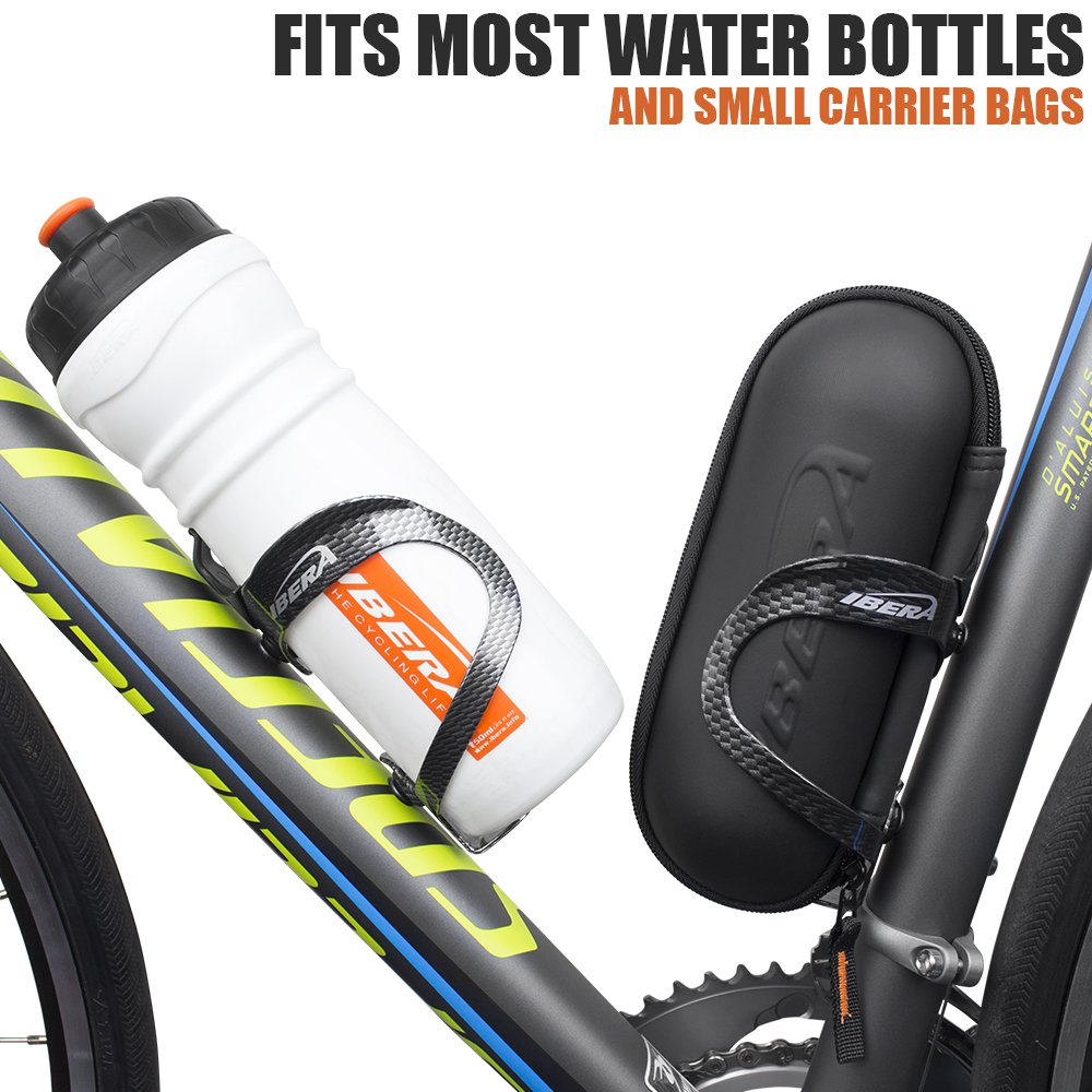 Ibera Bicycle Lightweight Aluminum Water Bottle Cage (Carbon/Pair)