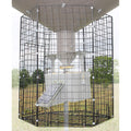 BOSS BUCK Large Deluxe Round Durable Lightweight Steel Protective Varmint Cage for Game Feeder,Black