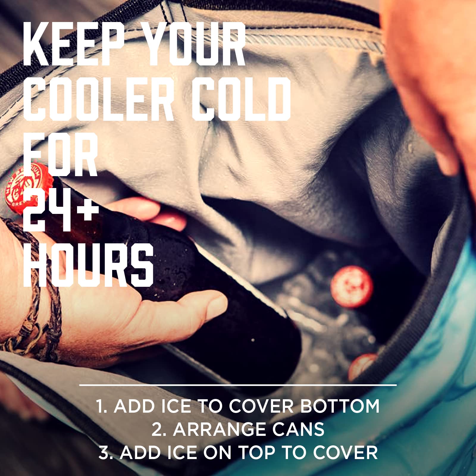 Icemule Classic Mini Collapsible Sling Strap Cooler - Hands Free, 100% Waterproof, 24+ Hours Cooling, Soft Sided Cooler For Hiki