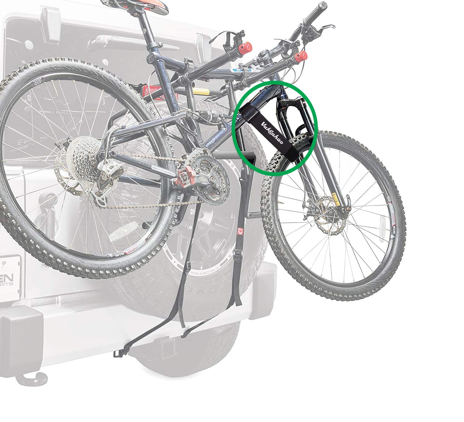Vukgahao Bike Wheel Stabilizer Heavy Duty Versatile Hook & Loop Securing Straps Tie Downs Fastening Stabilizer Straps Reusable B