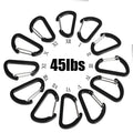 Abcool 12Pcs Keychain Clips Mini Small Carabiner - 1 5/8Inch Aluminum Durable Quick Release Auto Locking D-Shape Spring Loaded W