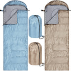 Tudomro 2 Pcs Camping Sleeping Bag For Adults, Lightweight Packable Waterproof Camping Gear Equipment To Keep Warm For Spring Su
