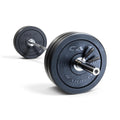 CAP Barbell 160 lb PRO Olympic Weight Set with 7ft Chrome Barbell & Black Bumper Plates