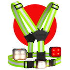 Greerride Reflective Running Vest And Gear - Reflective Vest Including Rechargeable & Removable Running Lights For Runners - Per