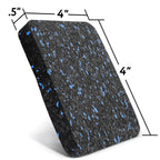 [6 Pack] Exercise Equipment Mat 4'' X 4'' X 0.5'' Pads - Treadmill Mat For Carpet Protection - Protective Anti-Slip Treadmill Pa