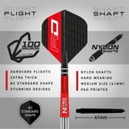 Red Dragon Javelin Black 24G Tungsten Darts Set With Flights And Stems