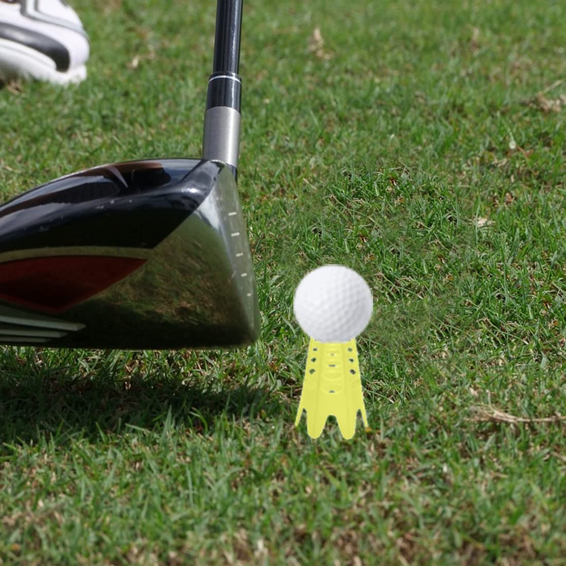 Ruyshu Golf Simulator Tees, Indoor Golf Tees For Simulator, Plastic Practice Golf Mat Tees For Winter Turf And Driving Range(Yel