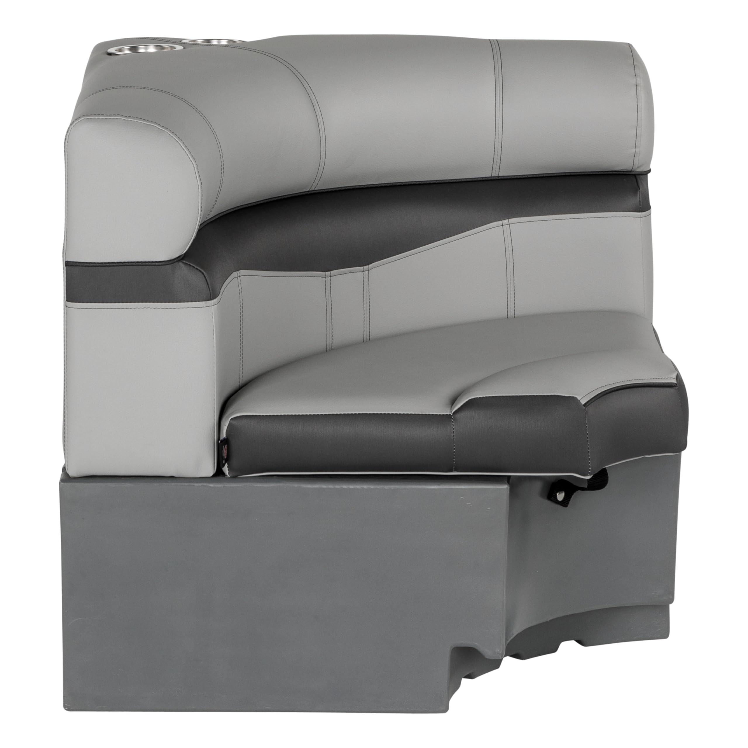 Lippert Rockport Series 32 Square Pontoon Corner Seat, Measures 32 L x 32 W x 30 H, Marine-Grade Vinyl, High-Density Foam, Easy 